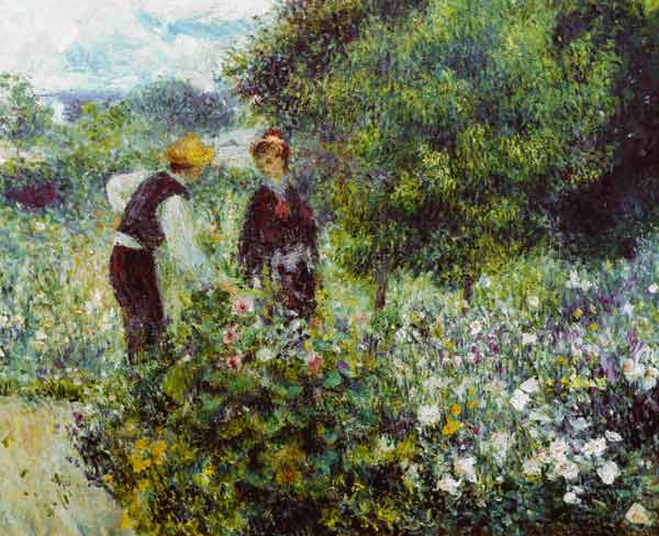 Renoir / Picking flowers / 1875 de Pierre-Auguste Renoir
