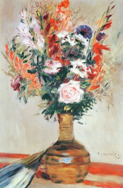 Roses in a Vase de Pierre-Auguste Renoir