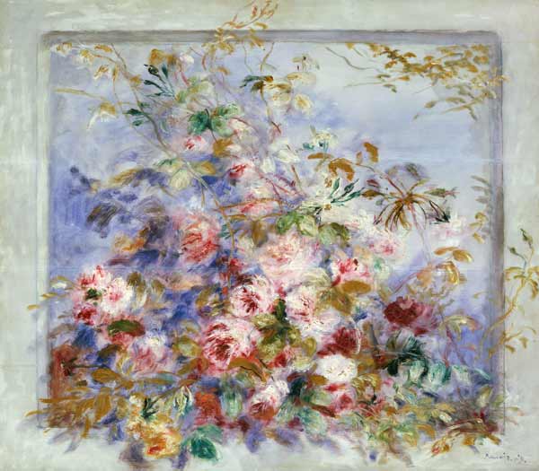 Roses in a Window de Pierre-Auguste Renoir