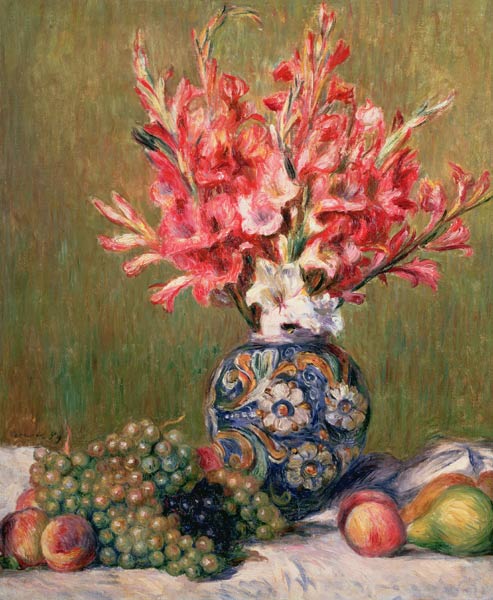 Still life of Fruits and Flowers de Pierre-Auguste Renoir