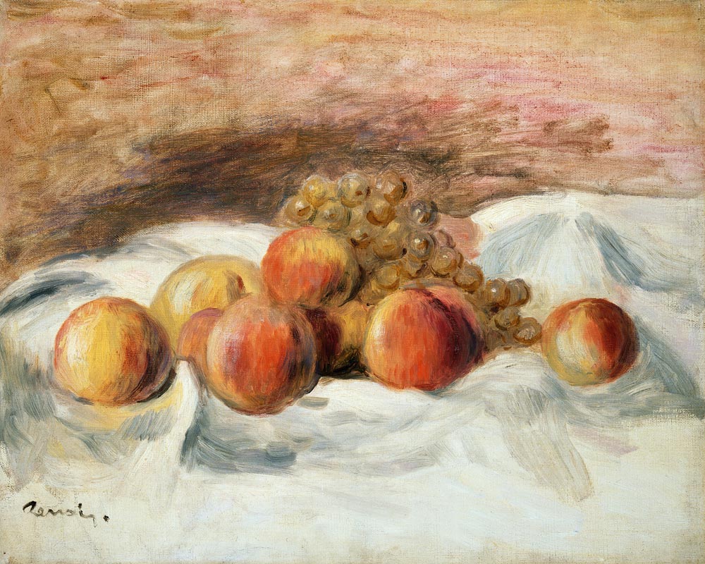 Still life with peaches de Pierre-Auguste Renoir