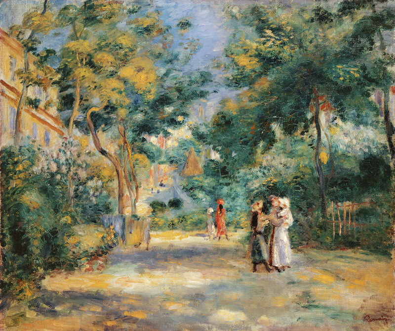 Los jardines de Montmartre de Pierre-Auguste Renoir