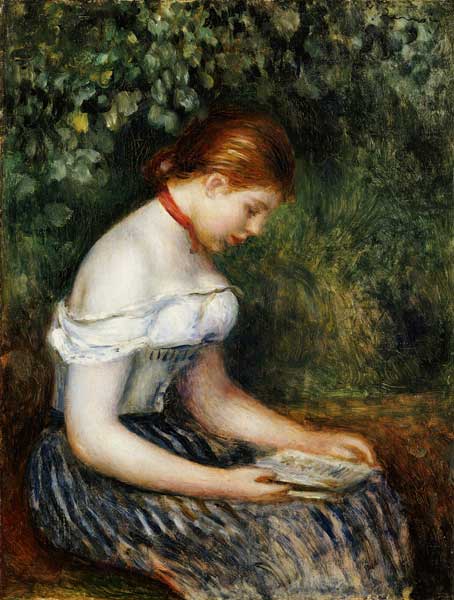 The Reader (A Young Girl Seated) de Pierre-Auguste Renoir