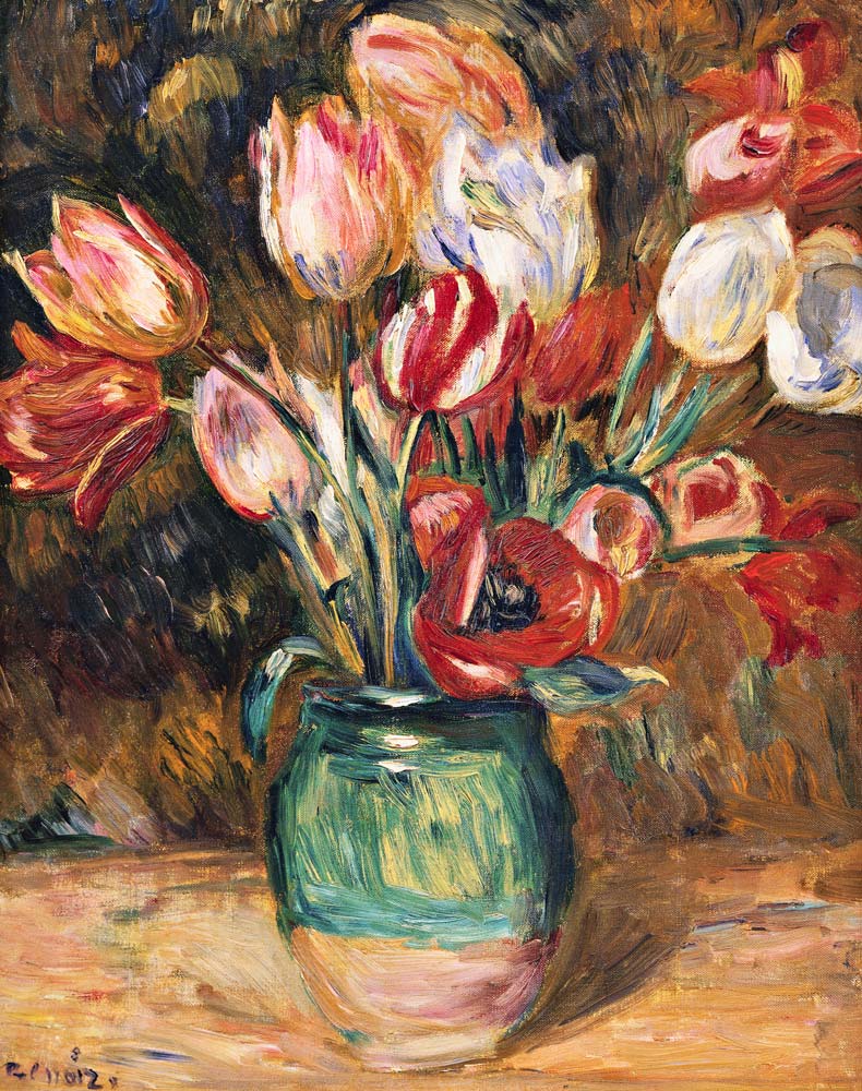 Tulips in a Vase de Pierre-Auguste Renoir