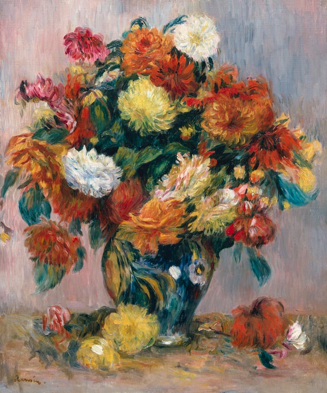 Jarrón de flores de Pierre-Auguste Renoir