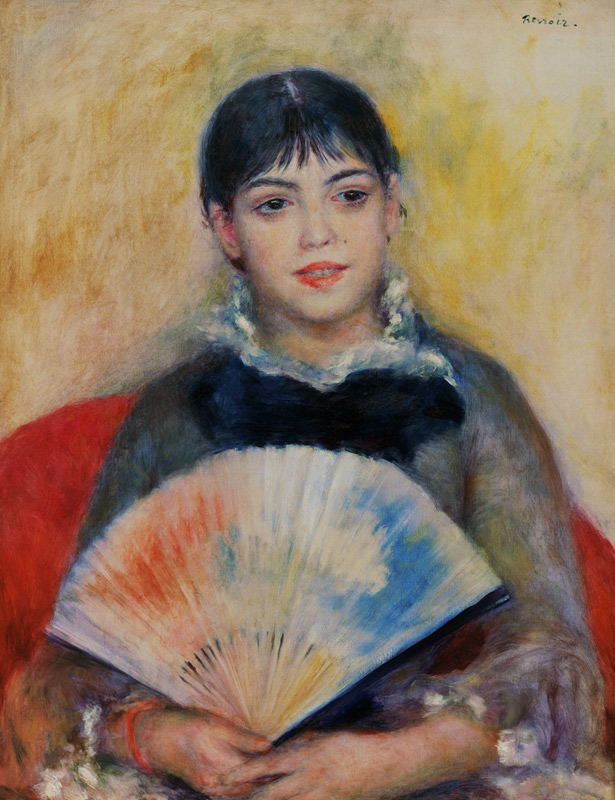 Renoir / Woman with fan / c.1880 de Pierre-Auguste Renoir