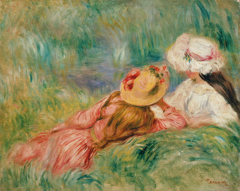 Young Girls the Water, c.1893 de Pierre-Auguste Renoir