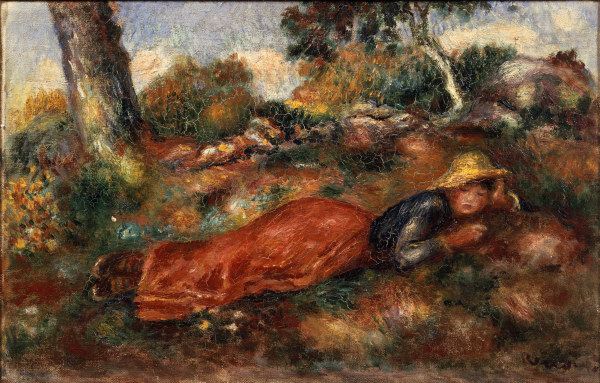 A. Renoir / Jeune fille sur l herbe de Pierre-Auguste Renoir
