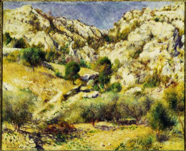 A. Renoir / Mountains near Estaque de Pierre-Auguste Renoir
