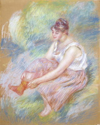 After the Bath, c.1890 (pastel on paper) de Pierre-Auguste Renoir
