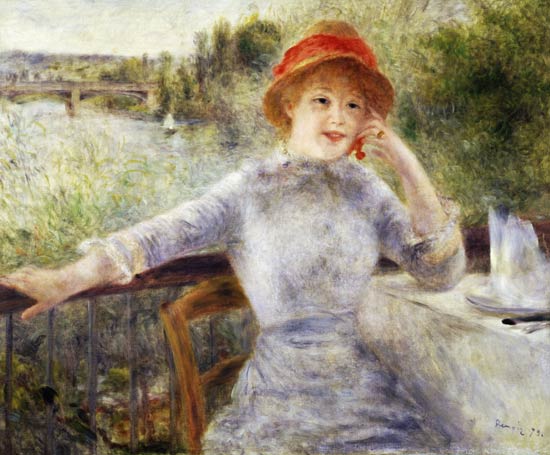 Alphonsine Fournaise (1845-1937) at The Grenouillere de Pierre-Auguste Renoir