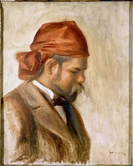 Ambroise Vollard in a Red Bandana de Pierre-Auguste Renoir