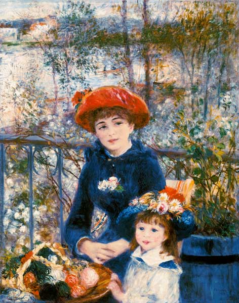 En la terraza de Pierre-Auguste Renoir