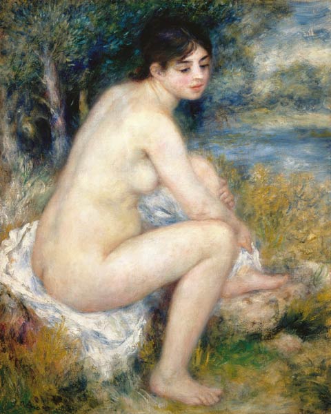Taking a bath, drying himself the Fuss. de Pierre-Auguste Renoir