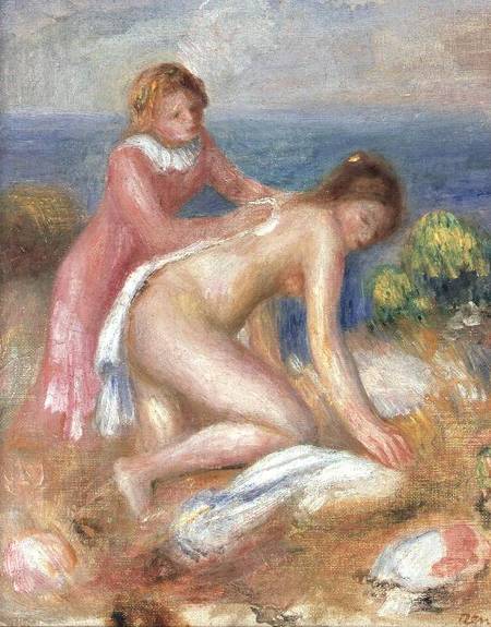 Bather and a Maid de Pierre-Auguste Renoir