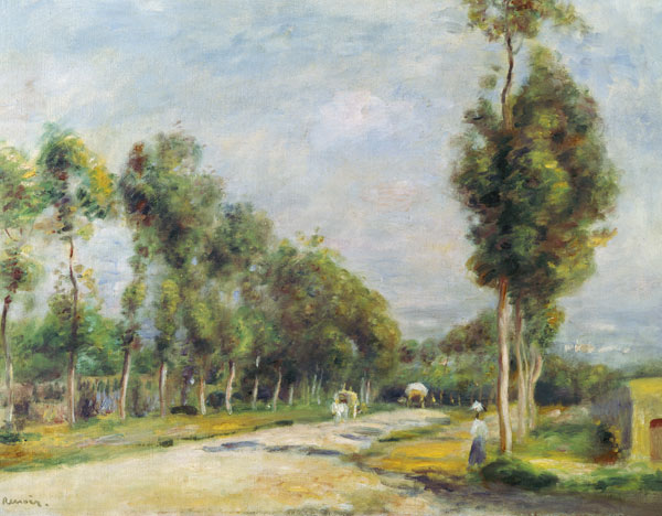 High road at Louvecienne de Pierre-Auguste Renoir