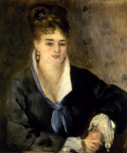 Lady in a black dress. de Pierre-Auguste Renoir