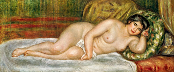 Female Nude Lying on a Bed de Pierre-Auguste Renoir