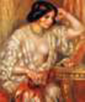 Gabrielle with jewellery boxes de Pierre-Auguste Renoir