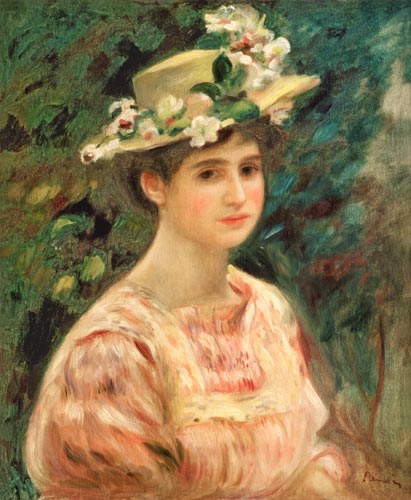 Girl with Eglantines on her Hat de Pierre-Auguste Renoir