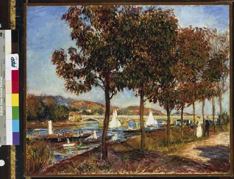 Autumn at the bridge of Argenteuil de Pierre-Auguste Renoir