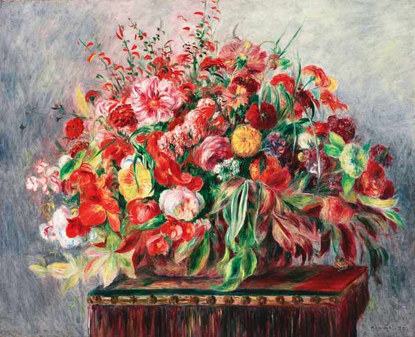 Korb mit Blumen de Pierre-Auguste Renoir