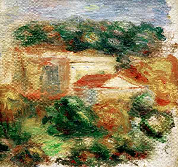 P.-A.Renoir, Landschaft am Mittelmeer de Pierre-Auguste Renoir