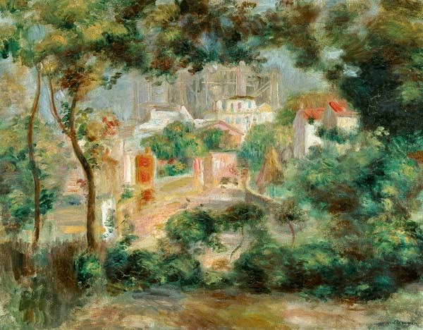 Landscape with view of Sacré heartses de Pierre-Auguste Renoir