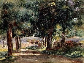 Landscape, way under trees de Pierre-Auguste Renoir