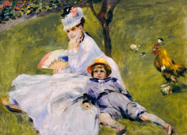 Renoir /Madame Monet with son Jean/ 1874 de Pierre-Auguste Renoir