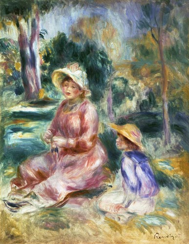 Madame Renoir and her son Pierre de Pierre-Auguste Renoir