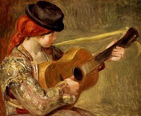 Girl with guitar de Pierre-Auguste Renoir