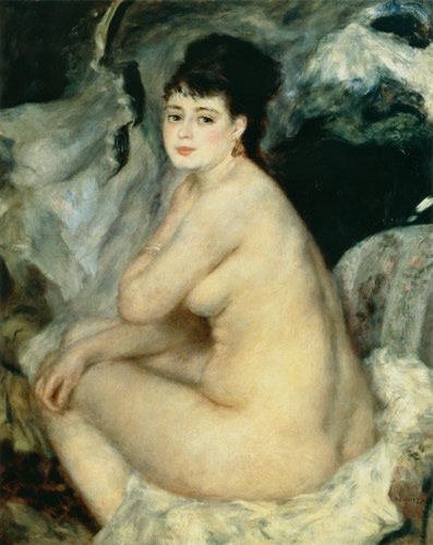 Nude, or Nude Seated on a Sofa de Pierre-Auguste Renoir