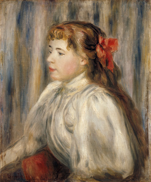 Portrait of a young girl. de Pierre-Auguste Renoir