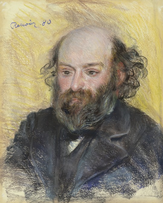 Portrait of Paul Cézanne (1839-1906) de Pierre-Auguste Renoir