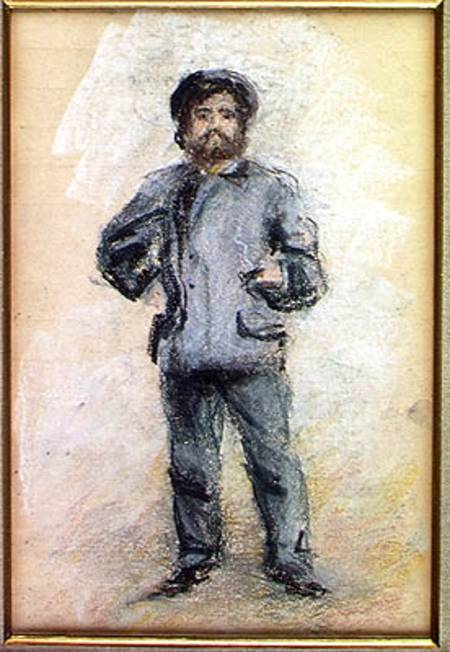 Portrait of Claude Monet (1840-1926) Standing de Pierre-Auguste Renoir