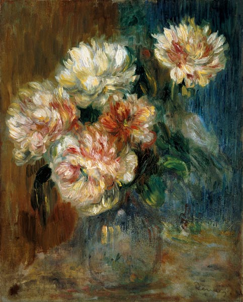 Vase with peonies de Pierre-Auguste Renoir