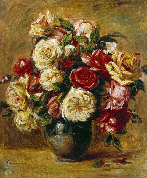Bouquet de rosas de Pierre-Auguste Renoir