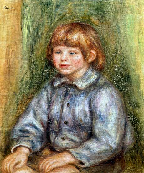 Seated Portrait of Claude Renoir (1901-81) de Pierre-Auguste Renoir