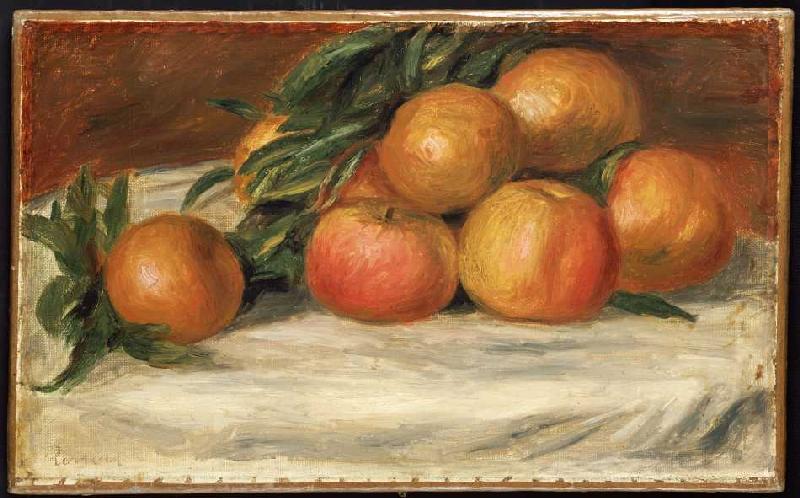 Stillleben mit Äpfeln und Orangen de Pierre-Auguste Renoir