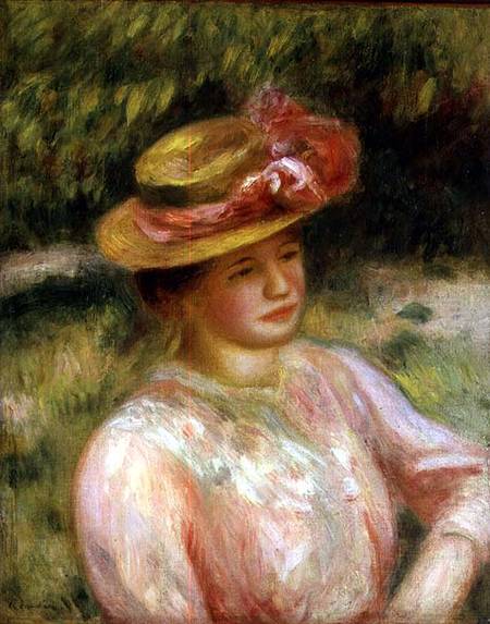 The Straw Hat de Pierre-Auguste Renoir