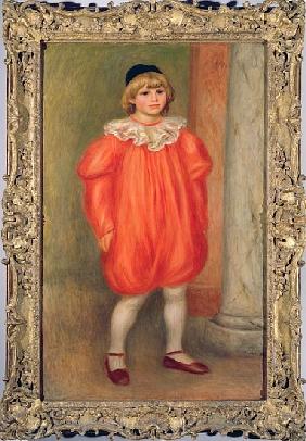 Claude Renoir in a clown costume
