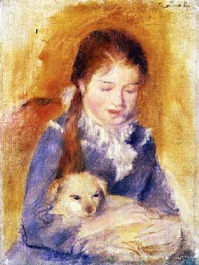 Young Girl with a Dog