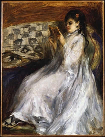 Woman in White Reading de Pierre-Auguste Renoir