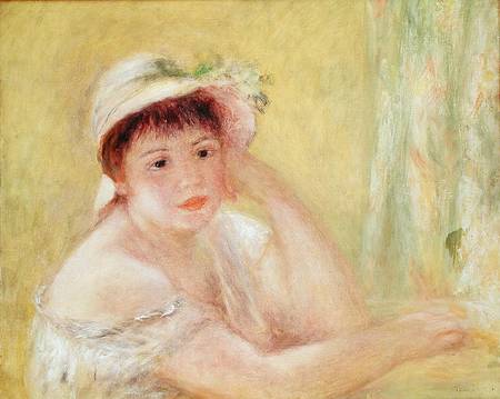 Woman in a Straw Hat de Pierre-Auguste Renoir