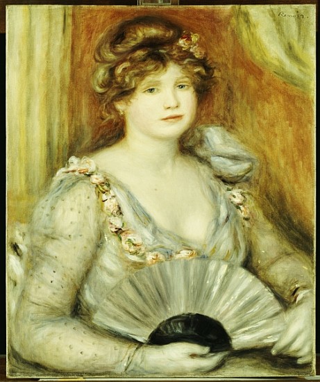 Woman with a Fan de Pierre-Auguste Renoir