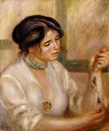 Woman With A Collar de Pierre-Auguste Renoir
