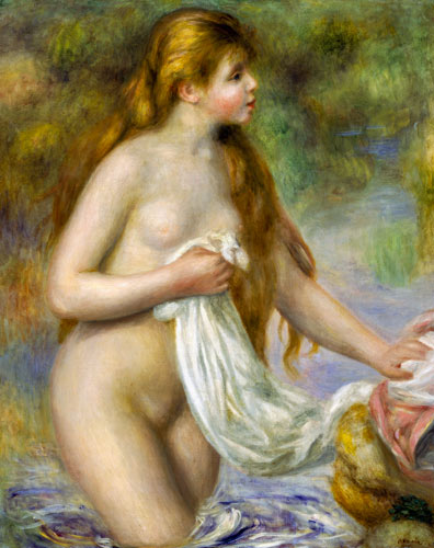 Bather with long hair de Pierre-Auguste Renoir