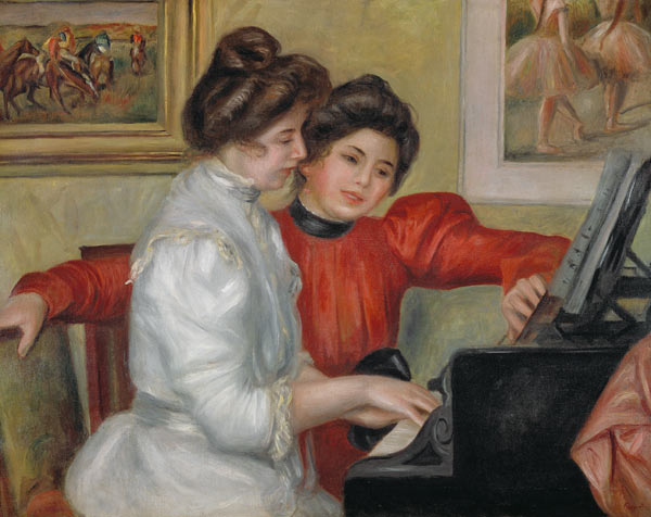Yvonne and Christine Lerolle at the piano de Pierre-Auguste Renoir