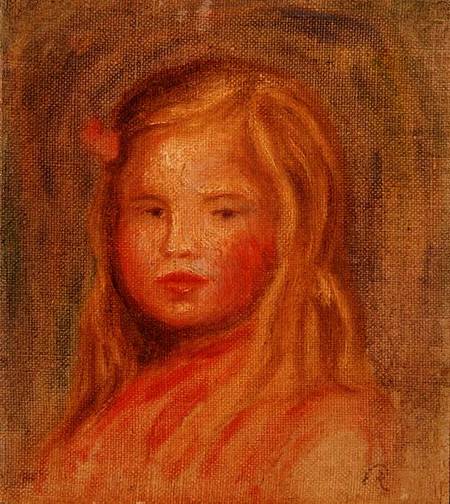 Young Girl with Long Hair de Pierre-Auguste Renoir